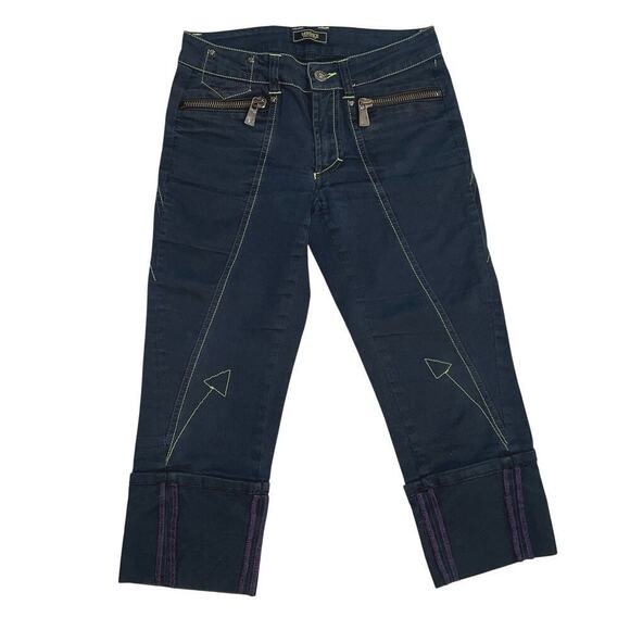 Versace Jeans Couture Vintage Wide Cuff Cropped Arrow Stitch Size 0 US (36 IT)